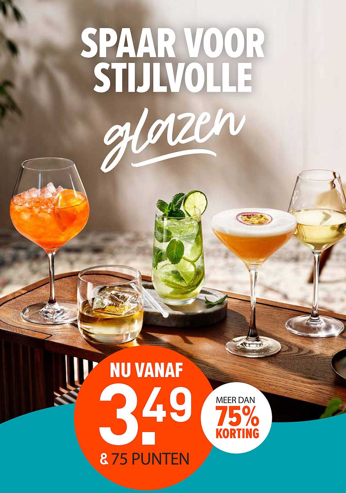 SPAAAR VOOR STIJLVOLLE GLAZEN