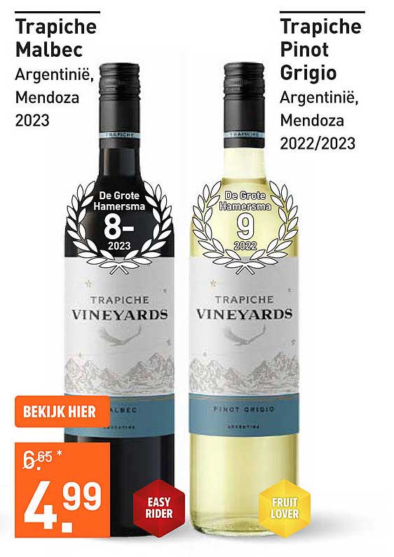 Trapiche Malbec en Trapiche Pinot Grigio