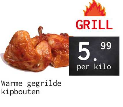 Warme gegrilde kipbouten