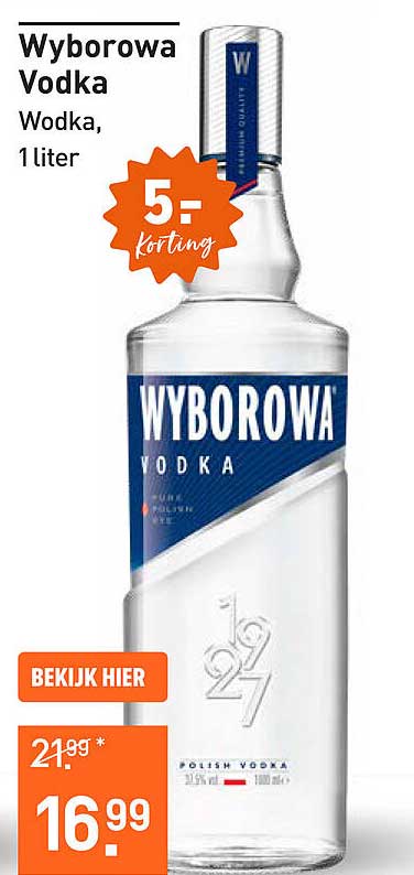 Wyborowa Vodka, 1 liter