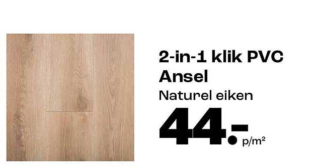 2-in-1 klik PVC Ansel Naturel eiken