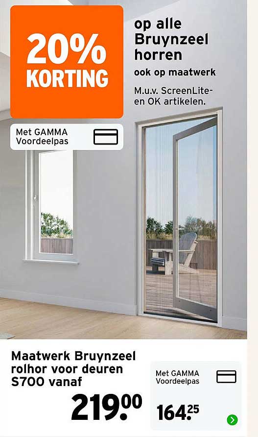 20% KORTING op alle Bruynzeel horren