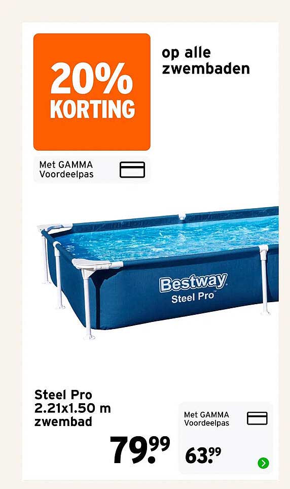 20% korting op alle zwembaden