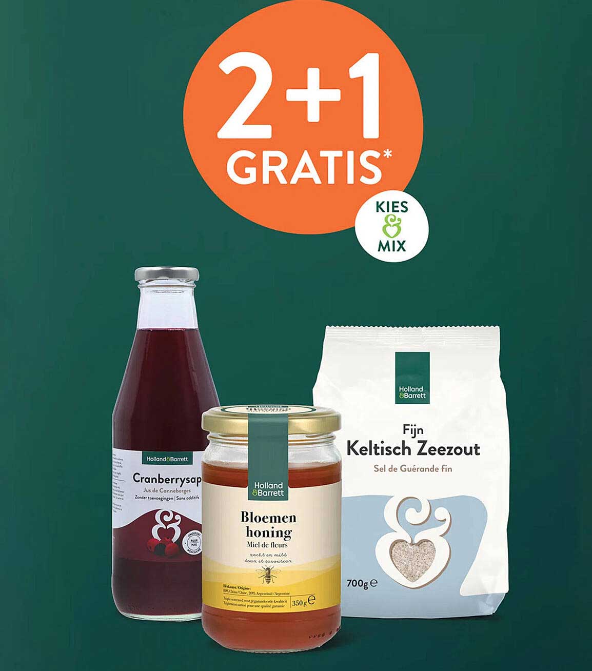 2+1 GRATIS* KIES & MIX