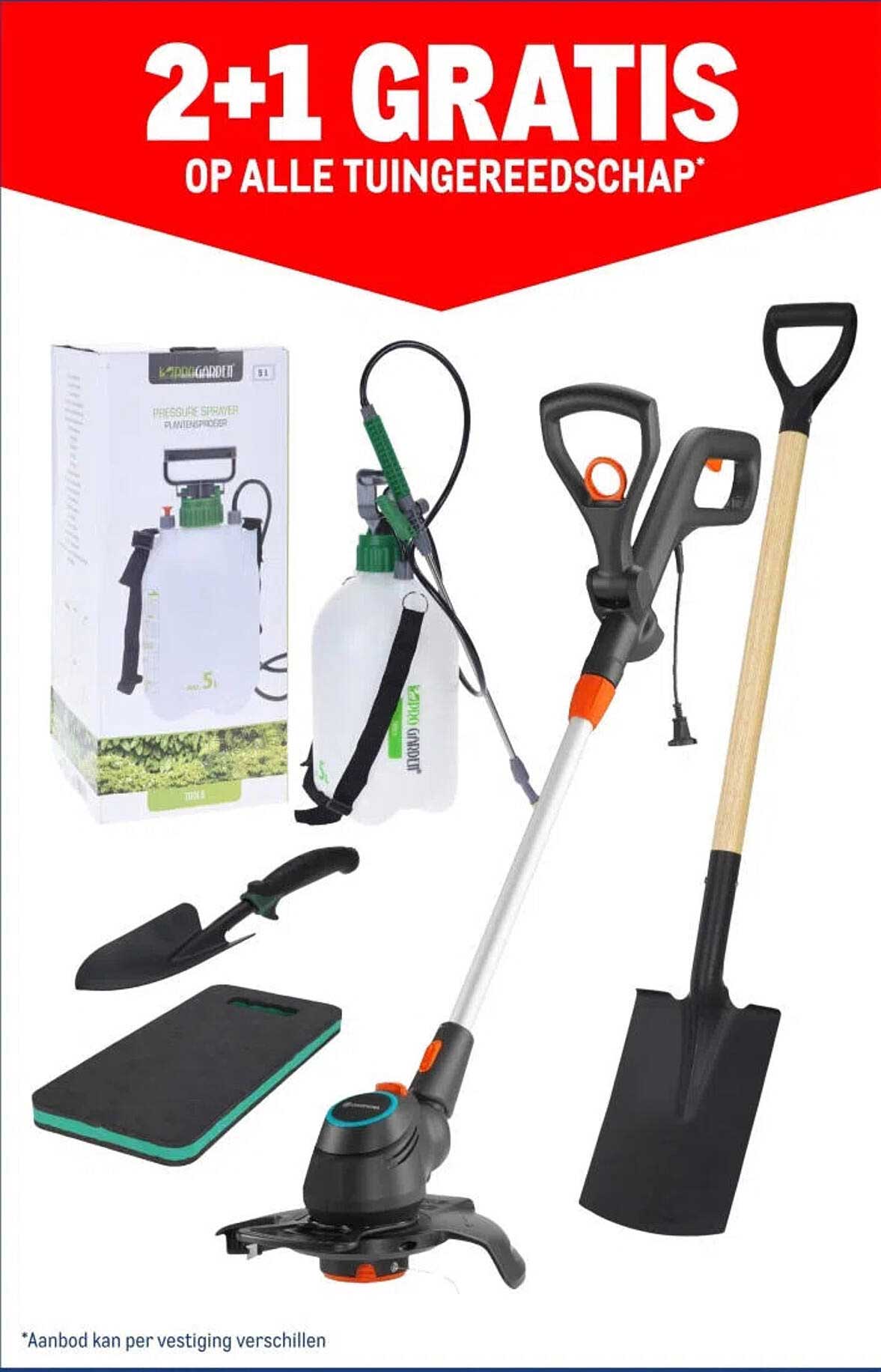 2+1 GRATIS OP ALLE TUINGEREEDSCHAP*