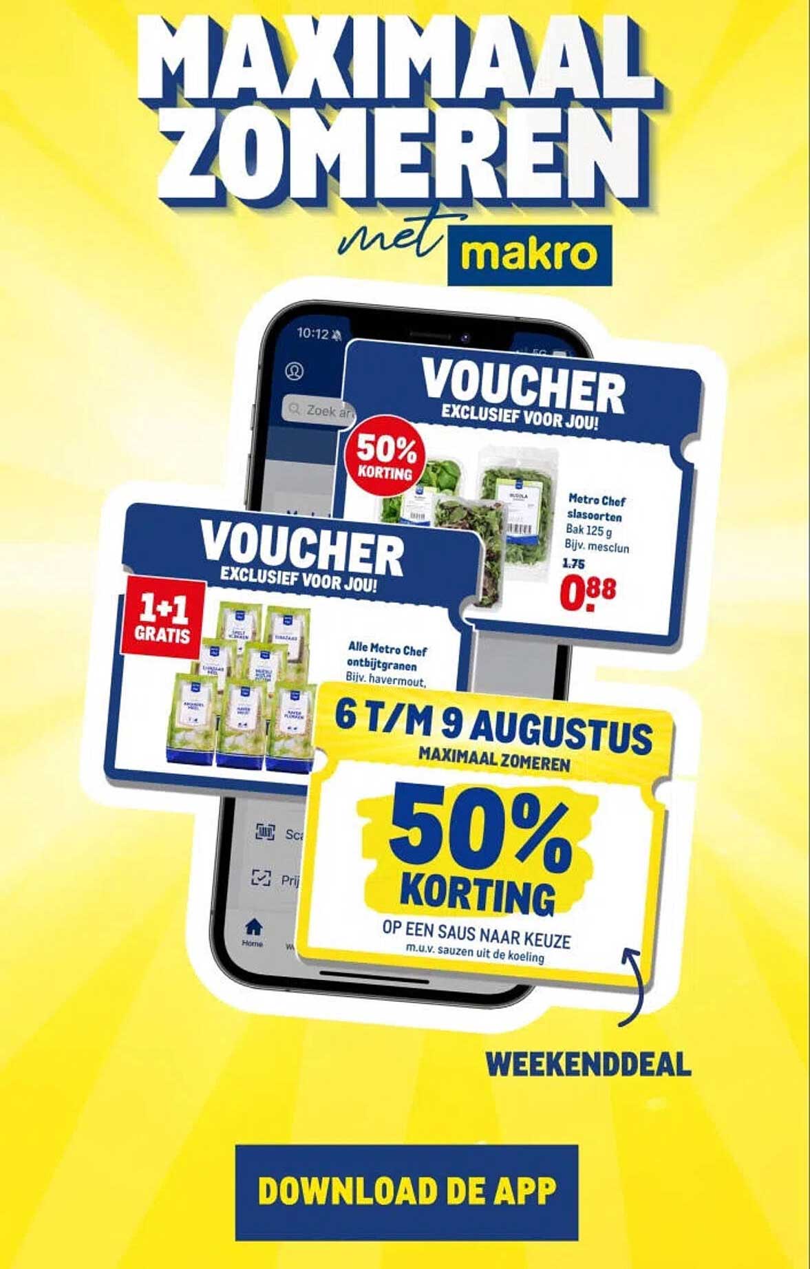 50% korting op een saus naar keuze