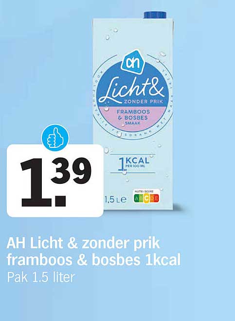 AH Licht & zonder prik framboos & bosbes 1kcal