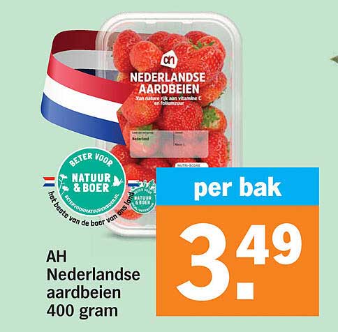 AH Nederlandse aardbeien 400 gram