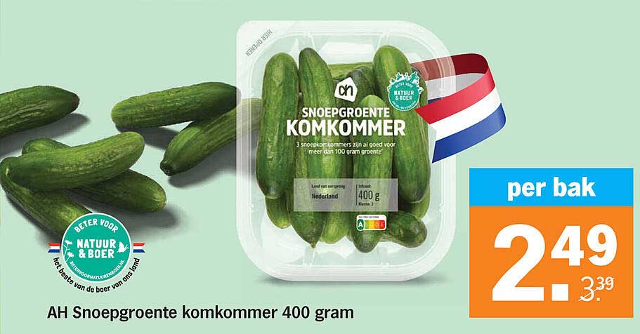 AH Snoepgroente komkommer 400 gram