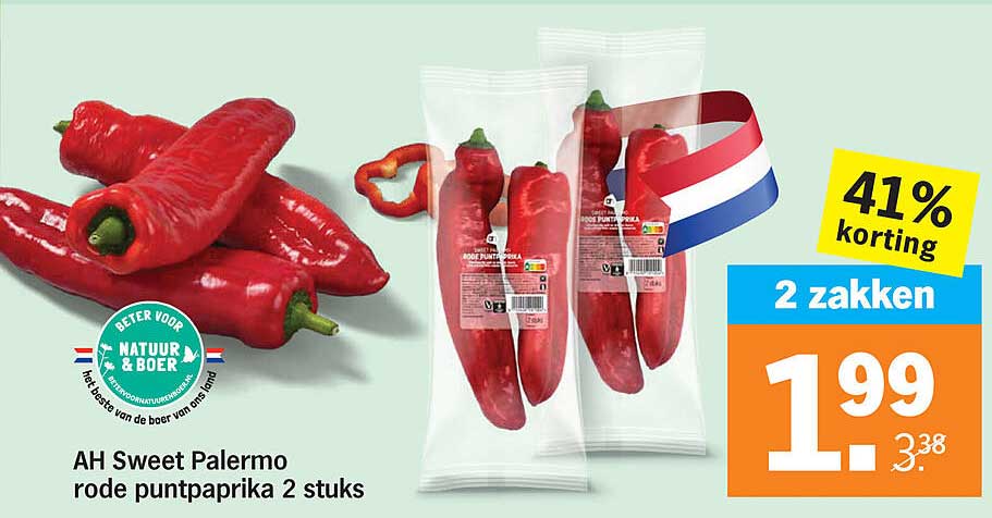 AH Sweet Palermo rode puntpaprika 2 stuks