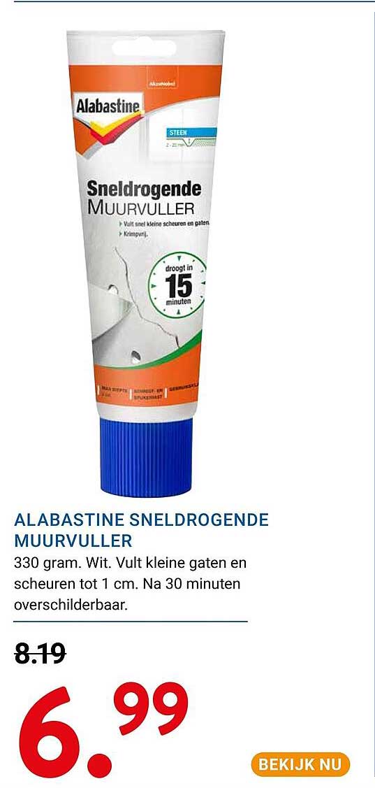 Alabastine sneldrogende muurvuller