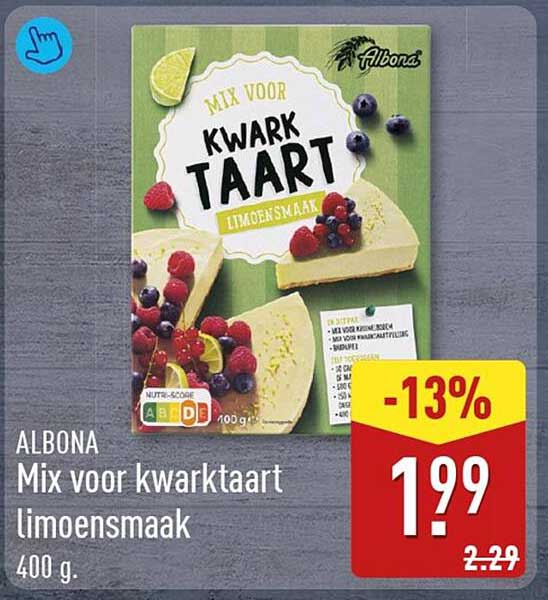 ALBONA Mix voor kwarktaart limoensmaak 400 g -13%