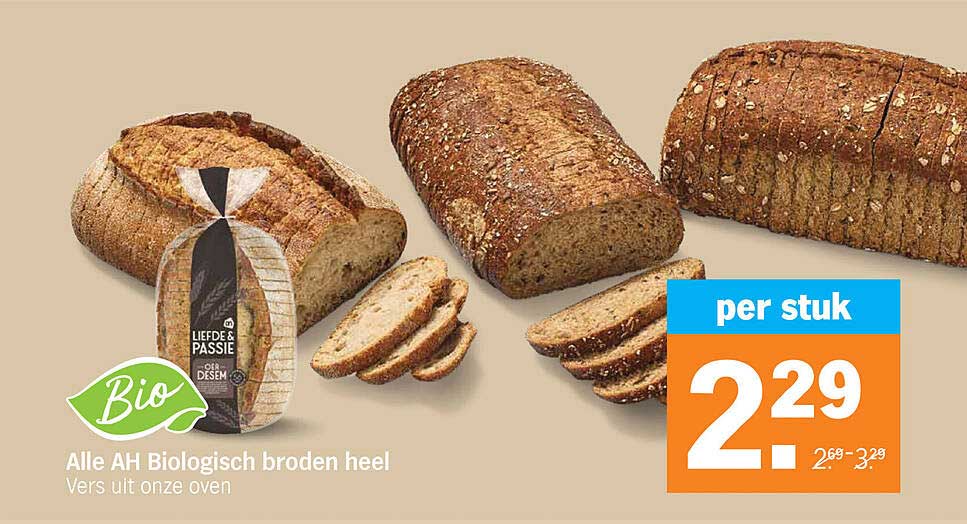Alle AH Biologisch broden heel Vers uit onze oven