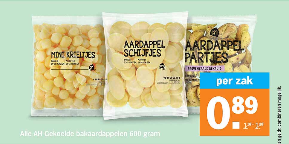 Alle AH Gekookte bakaardappelen 600 gram