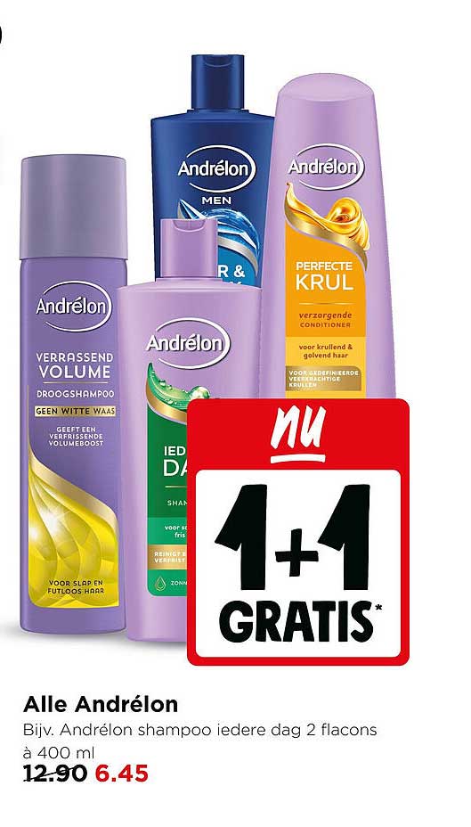 Alle Andrélon 1+1 GRATIS