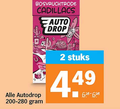 Alle Autodrop 200-280 gram 2 stuks