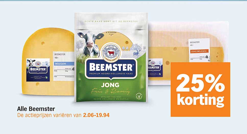 Alle Beemster 25% korting