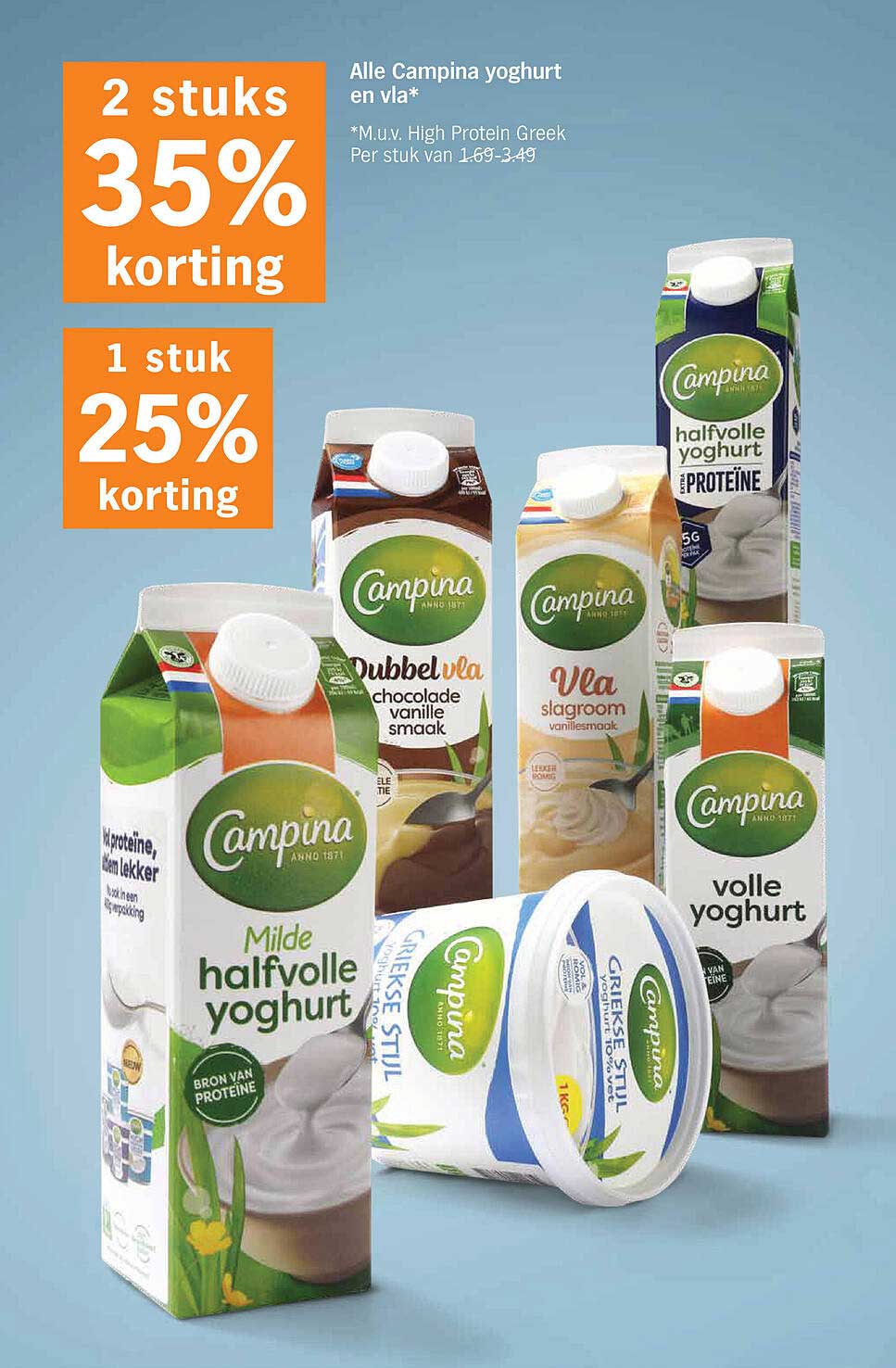 Alle Campina yoghurt en vla*