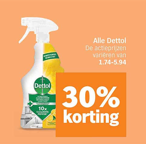 Alle Dettol 30% korting