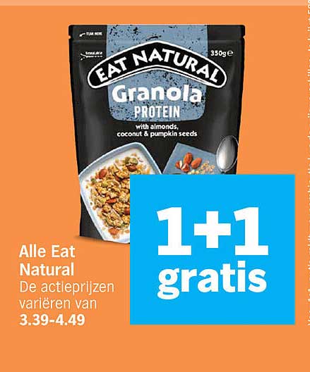 Alle Eat Natural 1+1 gratis