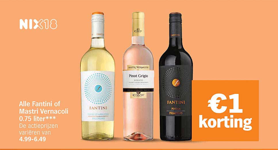 Alle Fantini of Mastri Vernacoli 0.75 liter*** €1 korting