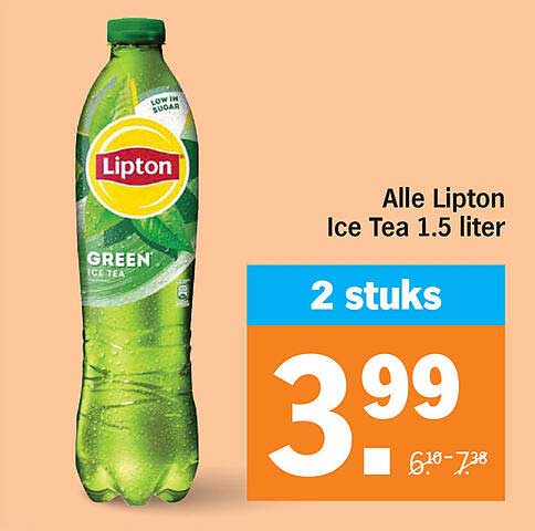 Alle Lipton Ice Tea 1.5 liter 2 stuks