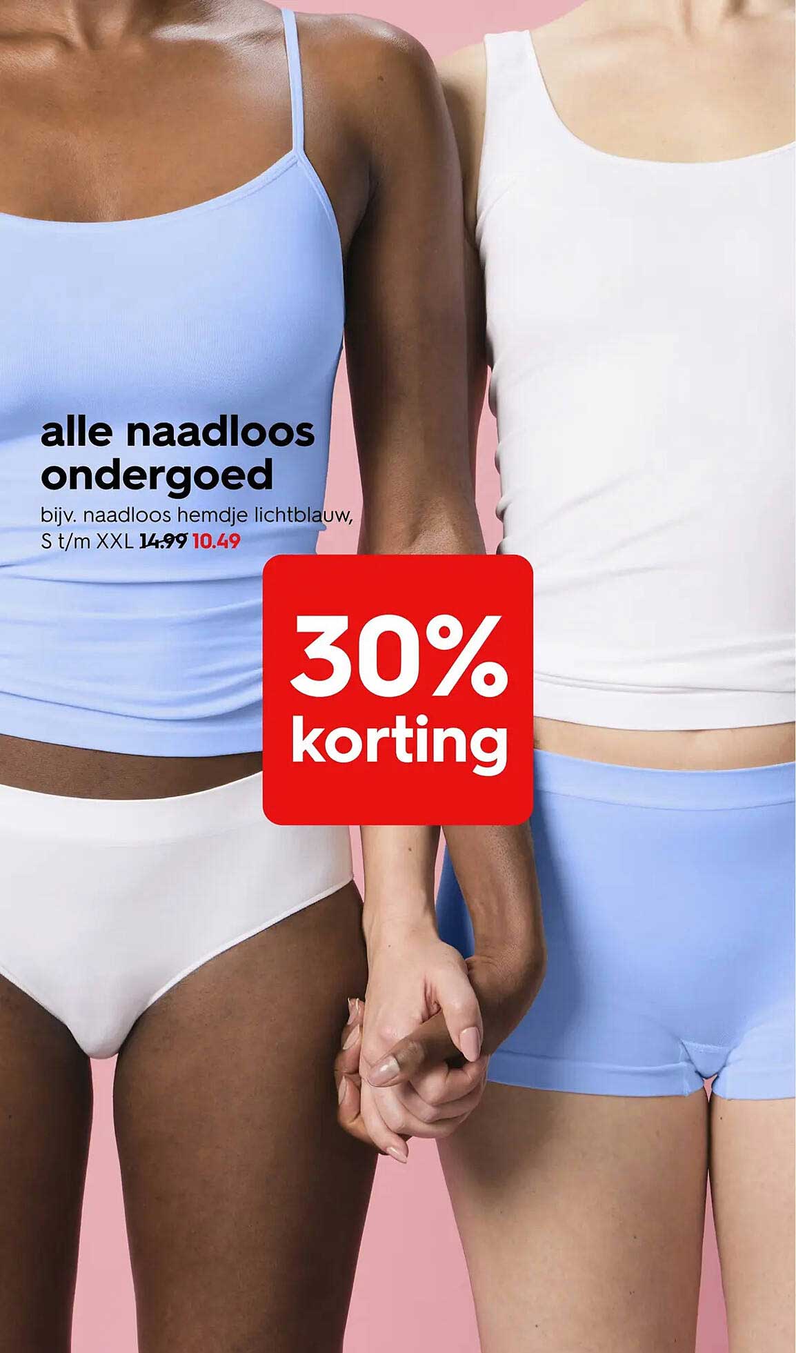 alle naadloos ondergoed 30% korting