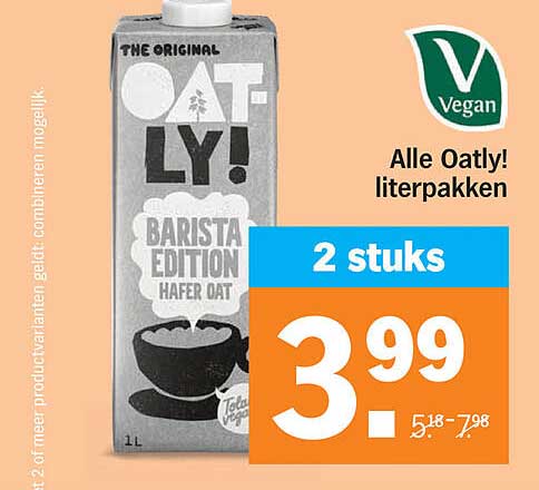 Alle Oatly! literpakken 2 stuks