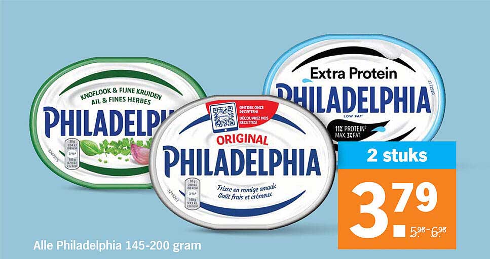 Alle Philadelphia 145-200 gram