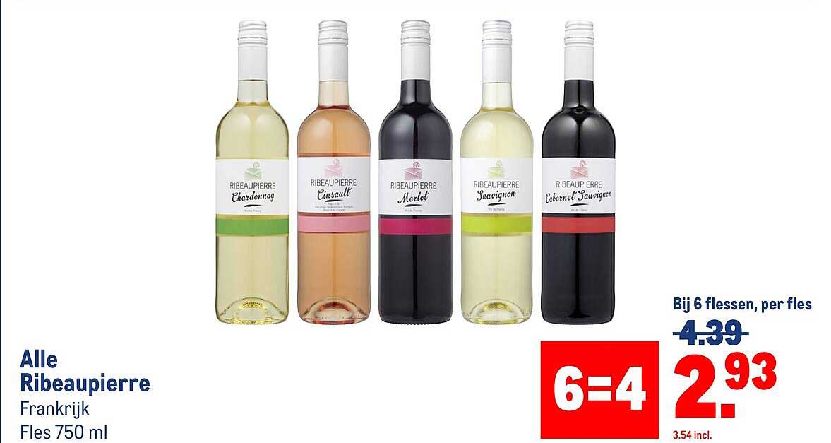 Alle Ribeaupierre Frankrijk Fles 750 ml 6=4
