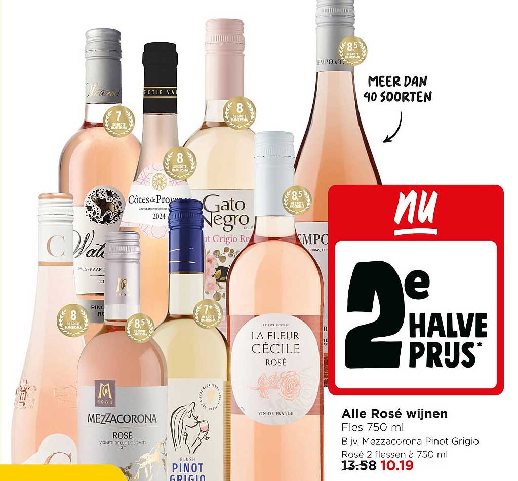 Alle Rosé wijnen 2e halve prijs