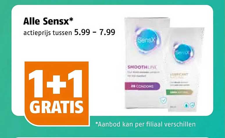 Alle Sensx* 1+1 GRATIS