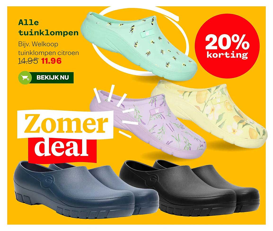 Alle tuinklommen - 20% korting