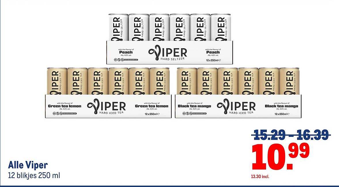 Alle Viper 12 blikjes 250 ml