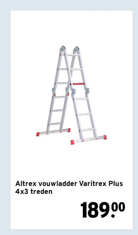 Altrex vouwladder Varitrex Plus 4x3 treden