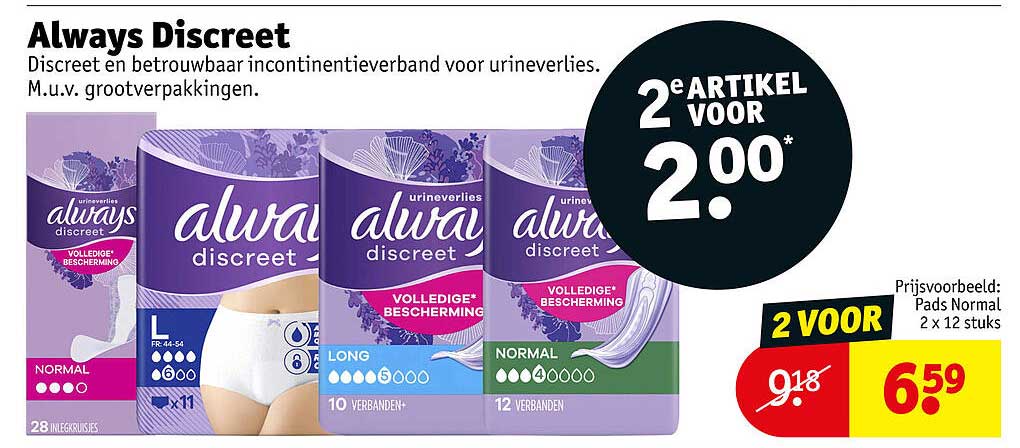 Always Discreet 2e ARTIKEL VOOR 2.00*