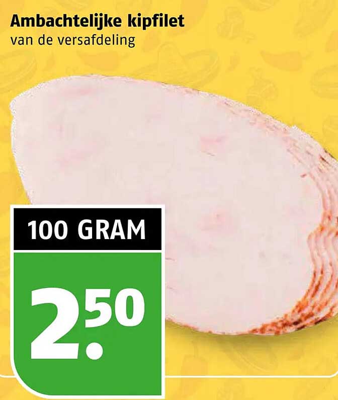Ambachtelijke kipfilet van de versafdeling