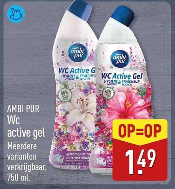 AMBI PUR Wc active gel Meerdere varianten verkrijgbaar. 750 ml. OP=OP