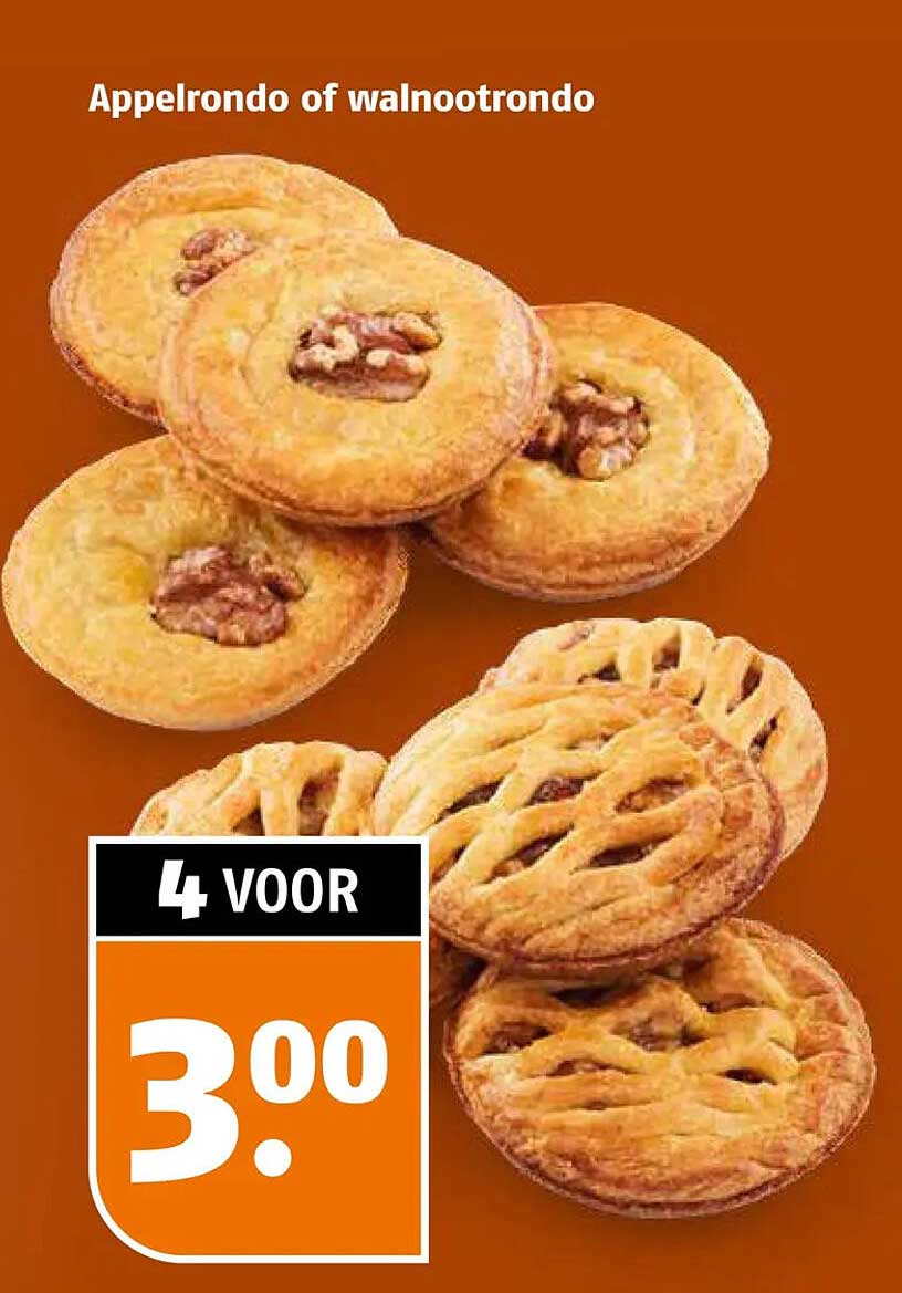 Appelrondo of walnootrondo
