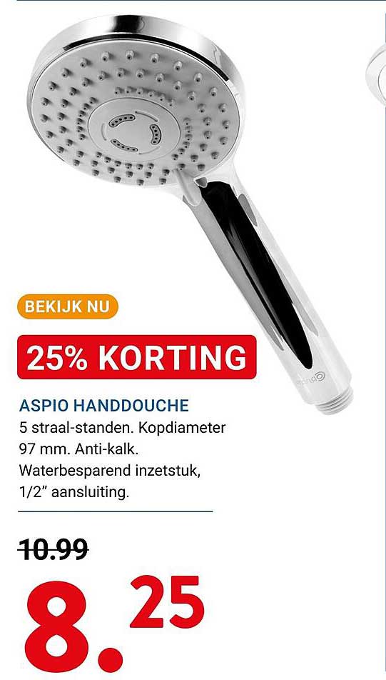 ASPIO HANDDOUCHE 25% KORTING