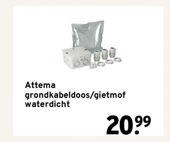 Attema grondkabeldoos/gietmof waterdicht