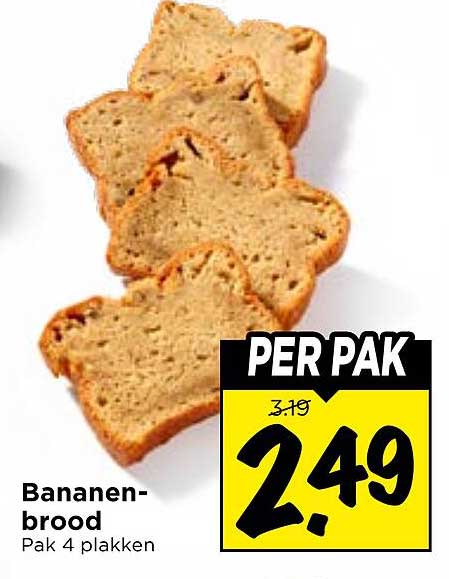 Bananenbrood Pak 4 plakken