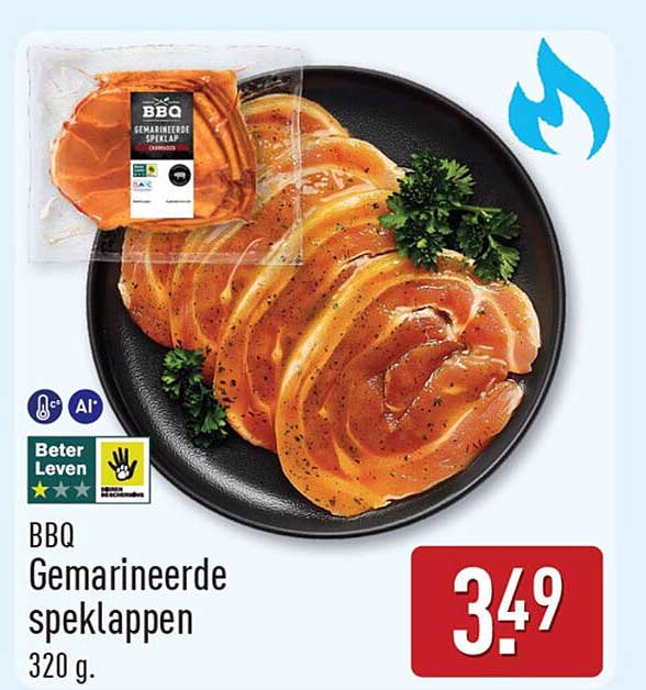 BBQ Gemarineerde speklappen 320 g.