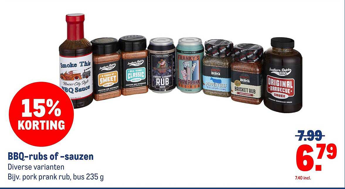BBQ-rubs of -sauzen