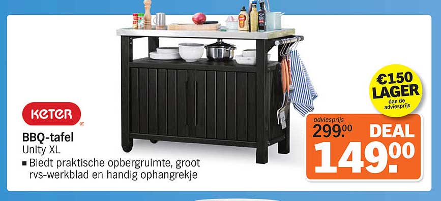 BBQ-tafel Unity XL