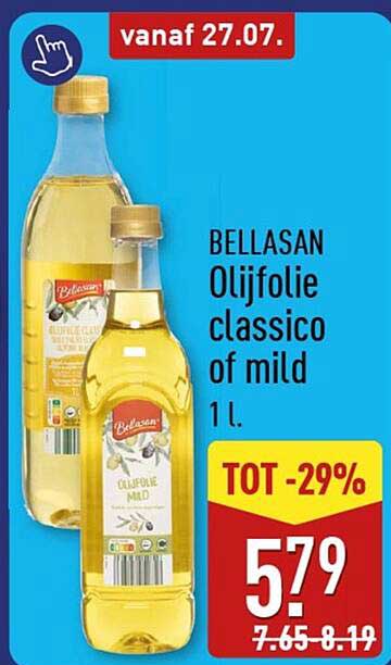 BELLASAN Olijfolie classico of mild 1 l. TOT -29%