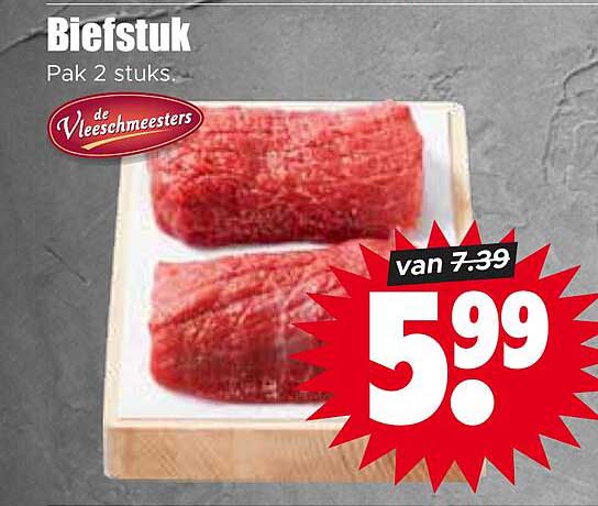 Biefstuk Pak 2 stuks.