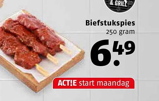 Biefstukspies 250 gram ACT!E start maandag