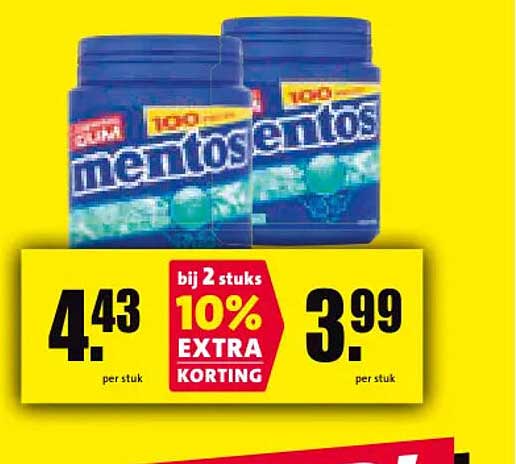 bij 2 stuks 10% EXTRA KORTING