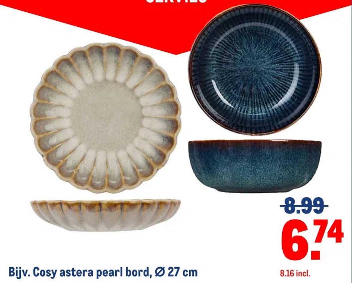 Bijv. Cosy astera pearl bord, Ø 27 cm